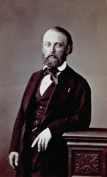 Portrait of the French painter Auguste Bonheur in elegant dress of the Romantic period