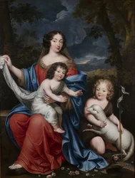 Portrait of Madame de Maintenon, 1635-1719, with the natural children of Louis XIV, 17th century