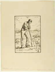 Digger Leaning on His Spade