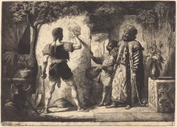 Artist Drawing a Man in Turkish Dress