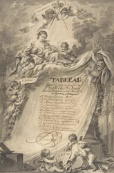 Diploma for the Freemasons of Bordeaux, after François Boucher