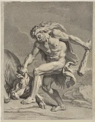 Hercules Fighting the Cretan Bull