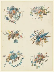 Six Trophies with the Attributes of Gardening