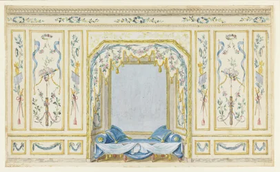Wall Elevation of Bedroom Alcove