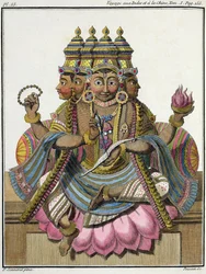 Brahma, Hindu god of creation, from 