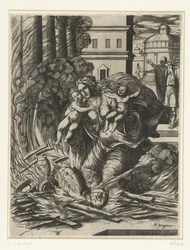 The Wife of Hasdrubal Throws Herself into the Burning Temple
