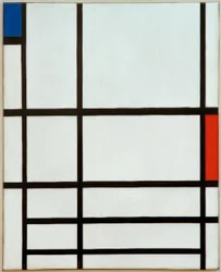 Composition in Red, Blue and White: II