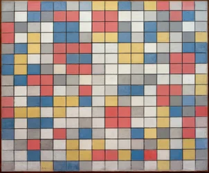 Composition with Grid 9; Chessboard with Light Colours