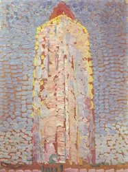 Lighthouse at Westkapelle in Orange
