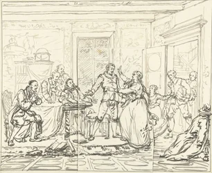 Theater scene from Jacob Simonsz de Rijk
