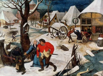 The Drunkard Being Led Home