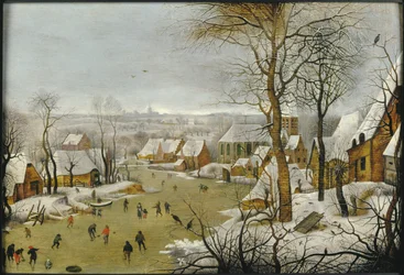 Winter Landscape with a Bird Trap, and the Flight into Egypt