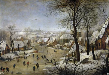 Winter landscape with a Bird Trap, ca 1601