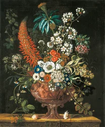 December, from The Twelve Months of Flowers, a floral calendar of still lifes, 1730