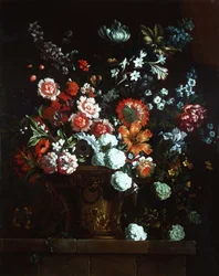 Flowers in a Bronze Urn