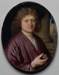 Portrait of a Man Holding a Watch