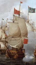 HMS Royal Oak (1664) - The Four Days Fight, 1-4 June 1666 (Cropped)