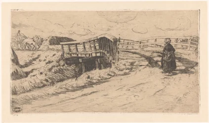 Country road with bridge