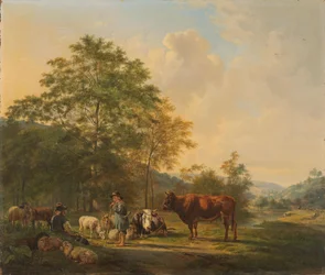 Hilly Landscape with Shepherd