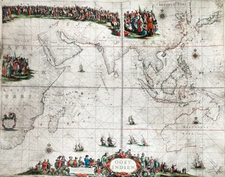 Map of the East Indies, c.1666