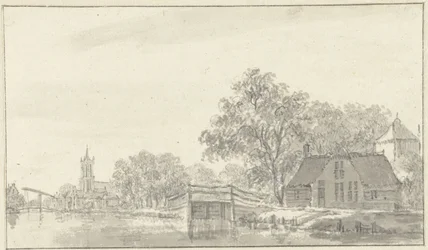 Village Scene with River