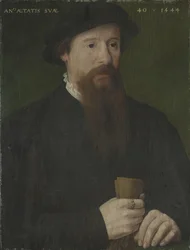 Portrait of a Man Holding His Gloves
