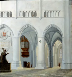 Interior of the Church of Saint Bavon in Haarlem