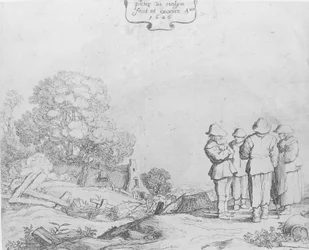 Three Peasants and a Woman