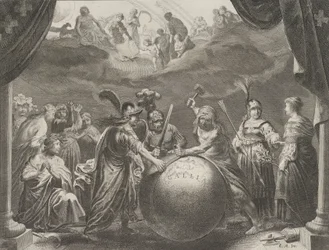 Plate 12: Allegory on the Discord in France, from Caspar Barlaeus, Medicea Hospes