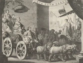 Plate 5a: Marie de Medici as Berecynthia, from Caspar Barlaeus, Medicea Hospes