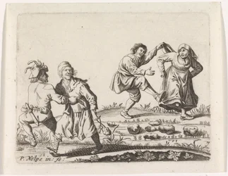 Two Dancing Peasant Couples