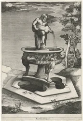 Fountain with Silenus in the Gardens of Palazzo Cesi in the Vatican