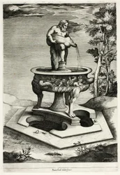 Fountain with Silenus in the Garden of the Cesi Palace near Rome