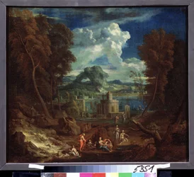 Landscape with Nymphs Bathing