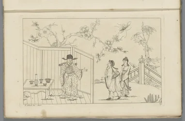 Richly Dressed Man in a Chair by a Set Table