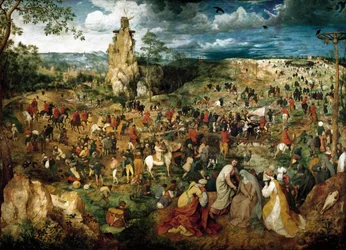 The Ascent to Calvary (The Carrying of the Cross), painting by Pieter Bruegel the Elder (or Pierre Breugel or Peter Brueghel or Breughel)