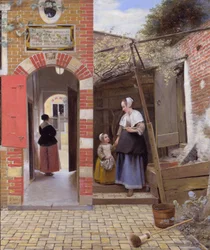 The Courtyard of a House in Delft