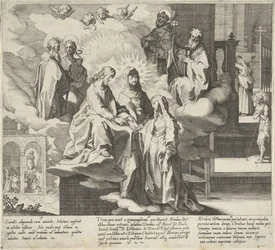 Catherine Appears / Marriage of Catherine / Catherine Shares Her Cloak (Scenes from the Life and Miracles of Saint Catherine of Siena) (Life, Death, Deeds, and Selected Miracles of Blessed Catherine of Siena)