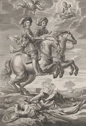 Plate 10: The King of Hungary and Ferdinand on Horseback, from Guillielmus Becanus