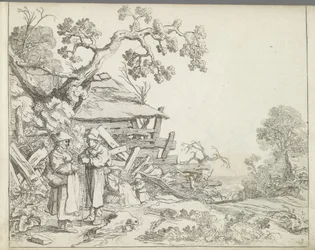 Landscape with a Farmer and Farmer