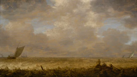 A Shallow Sea with Fishing Boats, c.1640