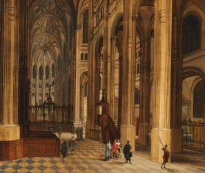 Church interior (View into the choir of St. Eustache, Paris)
