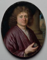 Portrait of a Man Holding a Watch