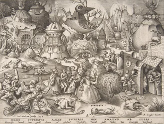 Pride Superbia, from the series The Seven Deadly Sins, 1558