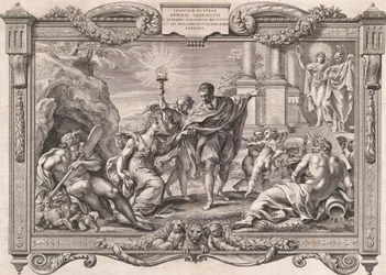 Annibale Carracci Introduces Painting to Apollo and Minerva, 1674