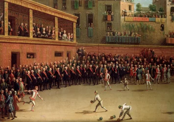 Italian Ball Game (Palla a Bracciale) in Interior