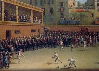 The handball game (detail)