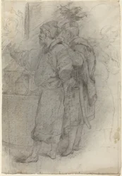 Two Standing Courtiers