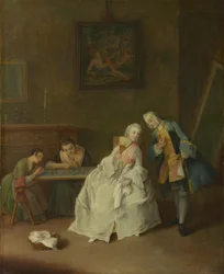 A Lady receiving a Cavalier, 1747-1755