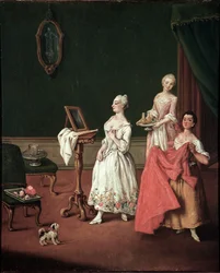 The Dressing Session, Painting by Pietro Longhi, 1760, Venice, Ca